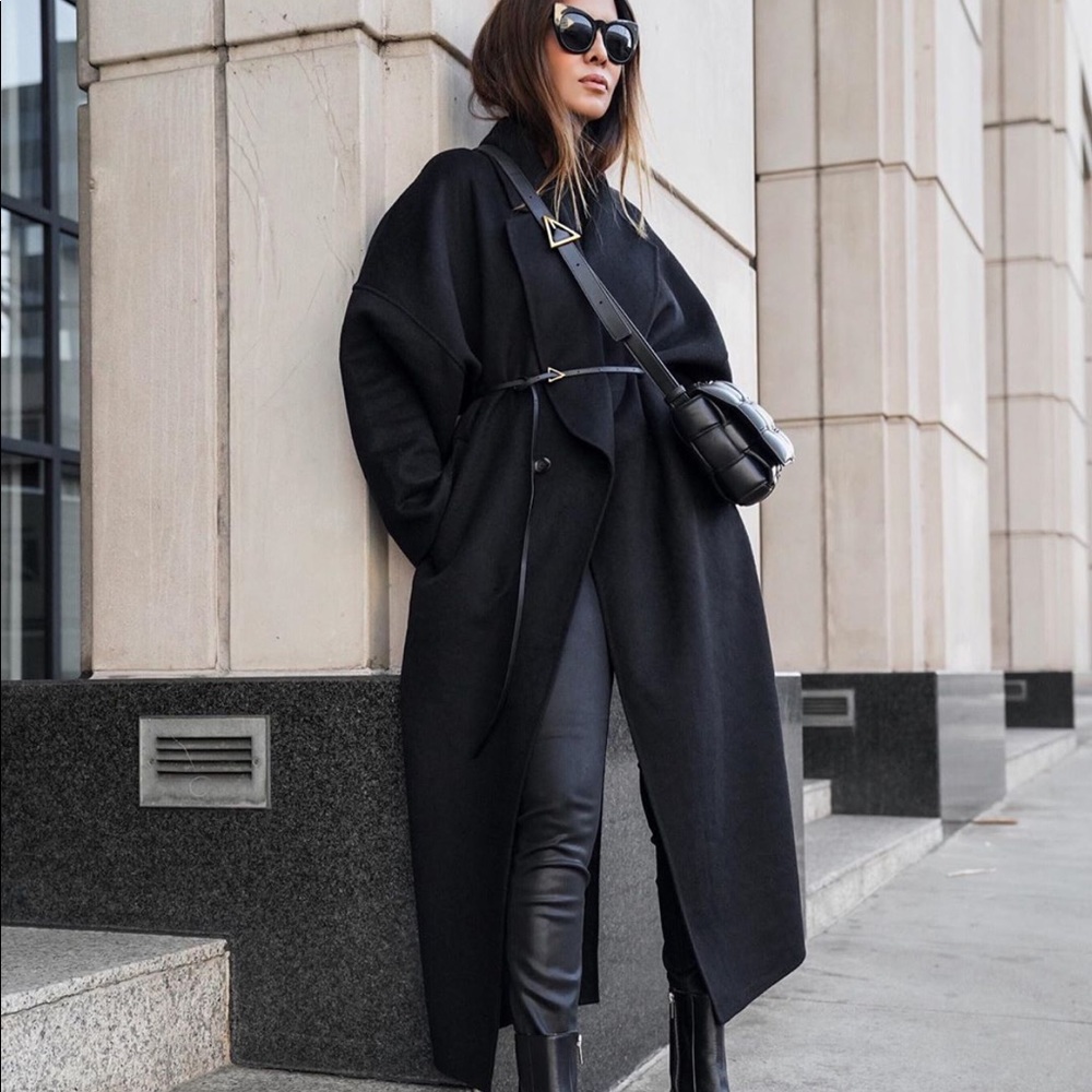 Zara wool blend oversized coat bloggers favorite - Picture 2 of 11